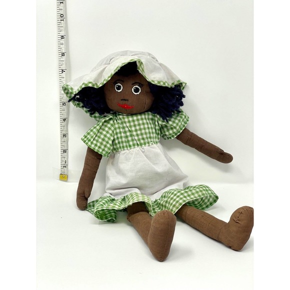 Vintage African American Rag Doll Hand Made - Picture 1 of 3
